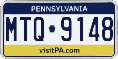 PA license plate MTQ9148