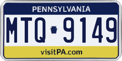PA license plate MTQ9149