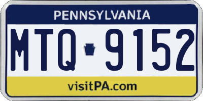 PA license plate MTQ9152