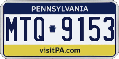 PA license plate MTQ9153