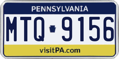 PA license plate MTQ9156
