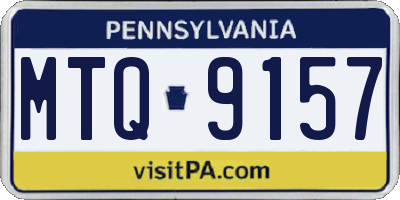 PA license plate MTQ9157