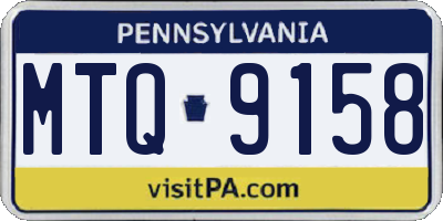 PA license plate MTQ9158