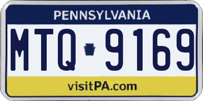 PA license plate MTQ9169