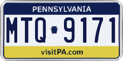 PA license plate MTQ9171