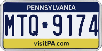 PA license plate MTQ9174