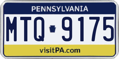 PA license plate MTQ9175
