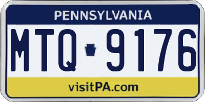 PA license plate MTQ9176
