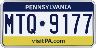 PA license plate MTQ9177