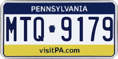 PA license plate MTQ9179
