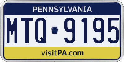 PA license plate MTQ9195