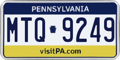 PA license plate MTQ9249