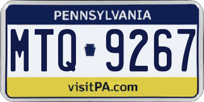PA license plate MTQ9267