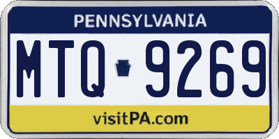 PA license plate MTQ9269