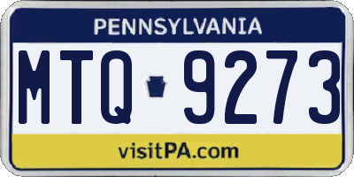 PA license plate MTQ9273