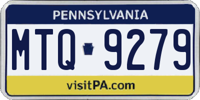 PA license plate MTQ9279