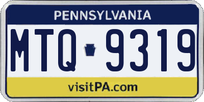 PA license plate MTQ9319