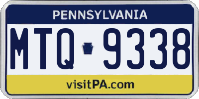 PA license plate MTQ9338