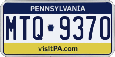 PA license plate MTQ9370