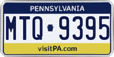 PA license plate MTQ9395