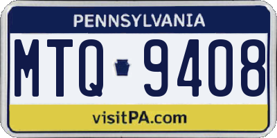 PA license plate MTQ9408