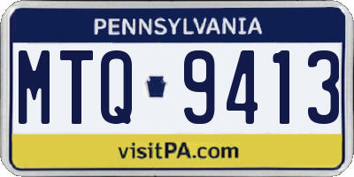 PA license plate MTQ9413