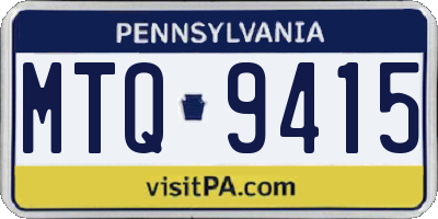 PA license plate MTQ9415