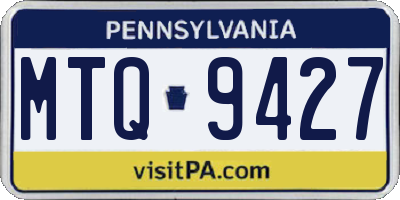 PA license plate MTQ9427