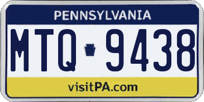 PA license plate MTQ9438