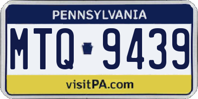 PA license plate MTQ9439