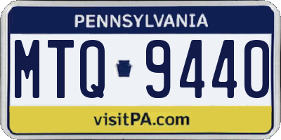 PA license plate MTQ9440
