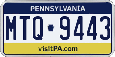 PA license plate MTQ9443