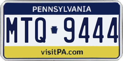 PA license plate MTQ9444