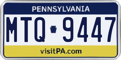 PA license plate MTQ9447