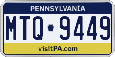 PA license plate MTQ9449