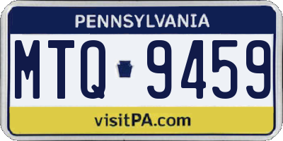 PA license plate MTQ9459
