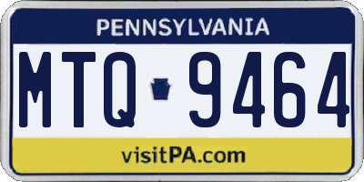 PA license plate MTQ9464