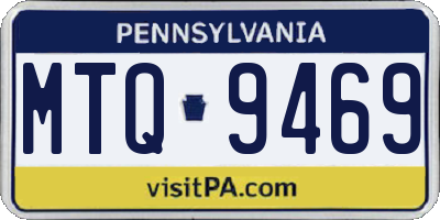 PA license plate MTQ9469
