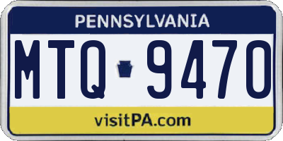 PA license plate MTQ9470