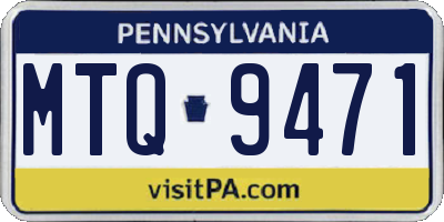 PA license plate MTQ9471