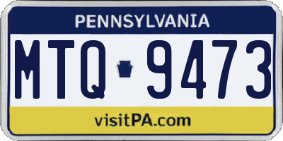 PA license plate MTQ9473