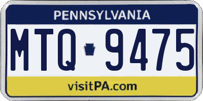 PA license plate MTQ9475