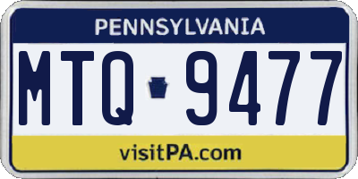 PA license plate MTQ9477