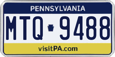 PA license plate MTQ9488