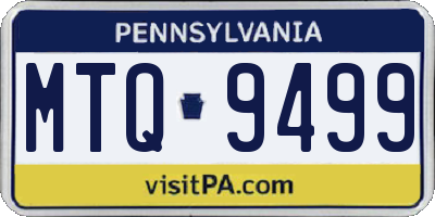 PA license plate MTQ9499