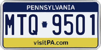PA license plate MTQ9501