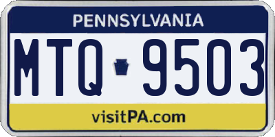 PA license plate MTQ9503