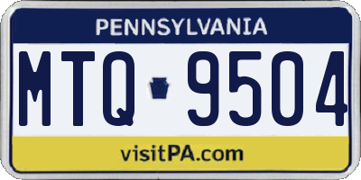 PA license plate MTQ9504