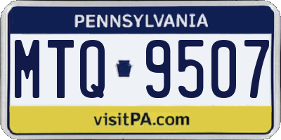 PA license plate MTQ9507