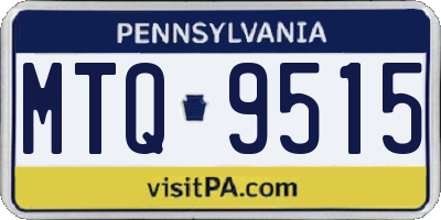 PA license plate MTQ9515